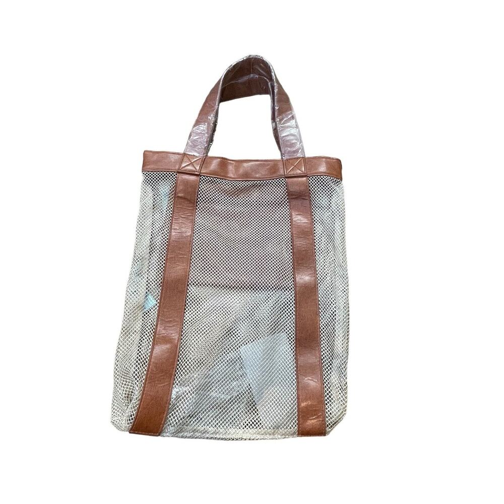 Hillary Duff 12" X 15" Net Netted Handbag Tote Beach Bag Zip Pocket BRAND NEW